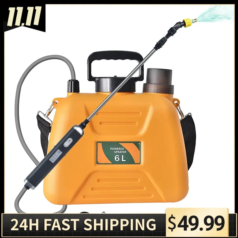 

Battery Powered Garden Sprayer, Electric Weed Sprayer with USB Rechargeable Handle, Backpack Sprayer with 3 Copper Nozzles