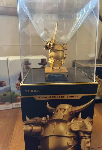 In stock 100% Original Supercell Anime Figure Clash of Clans Action Figure  Gold Pekka Character Figure Collection Model