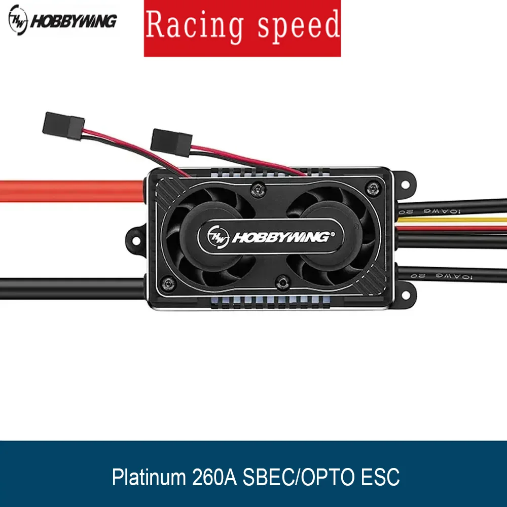 Hobbywing Platinum 260A SBEC/OPTO HV V5 Brushless Speed Controller ESC 6-14S Lipo for 700-800 Electric Helicopter Fixed-Wing