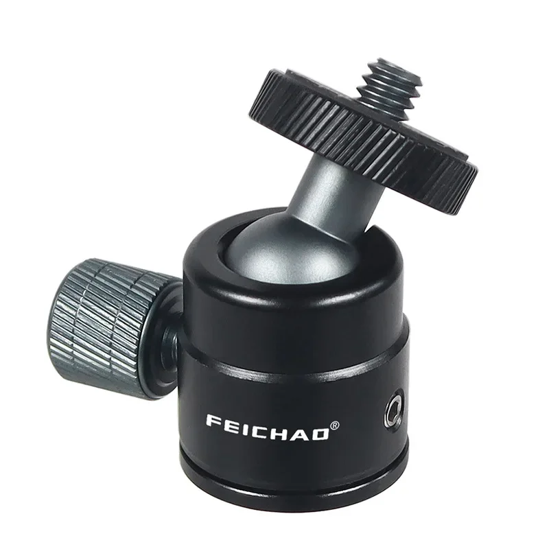 كرة صغيرة رئيس 1/4 "برغي جبل 360 قطب لكانون نيكون سوني كاميرا الفيديو DV LED دعامة إضاءة DSLR كاميرا ترايبود Ballhead حامل