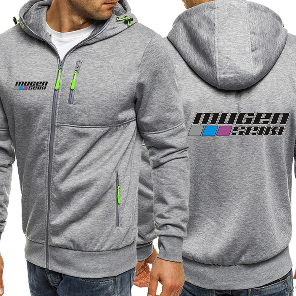 2024 Mugen Seiki Nuovo Tricolore Giacca Con Cappuccio Primavera Autunno Uomo Casual Sottile Confortevole Per Il Tempo Libero Patchwork Cerniera Magliette e camicette Harajuku