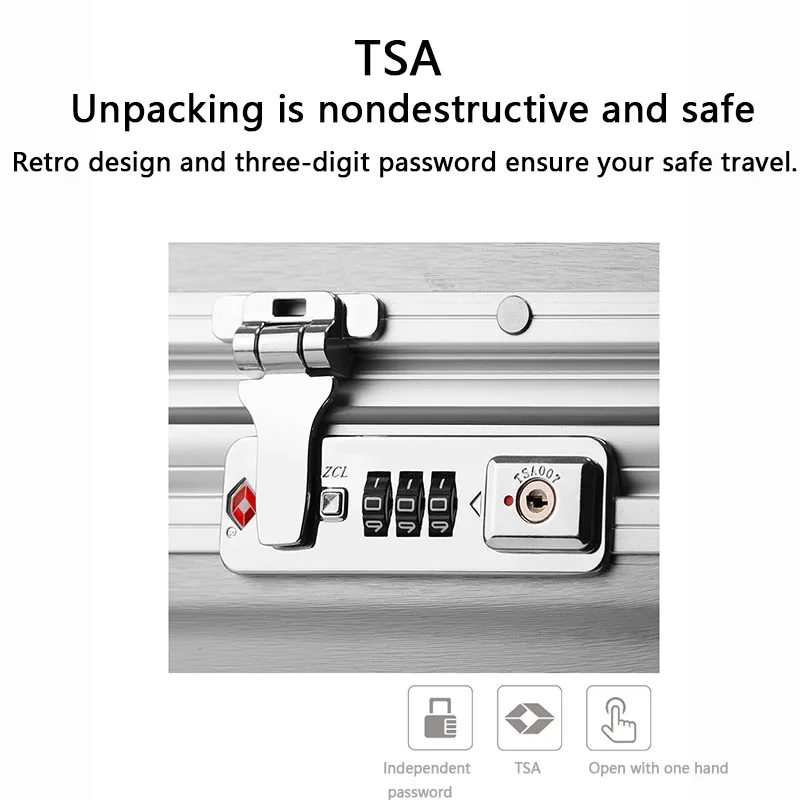 TSA กระเป๋าเดินทางแบบมีสายลาก20นิ้ว, กระเป๋าใส่บัตรแข็งแรงแข็งแรง