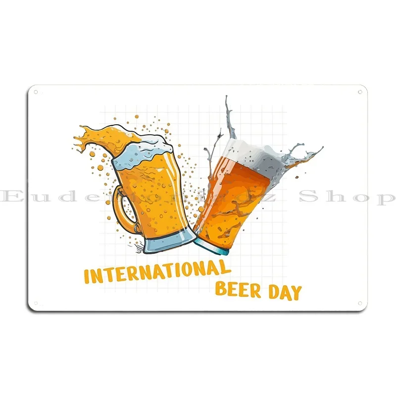 International Beer Day Craft Beer Glasses Oktoberfest Metal Sign Bar Iron Wall Cave Wall Decor Create Tin Sign Poster