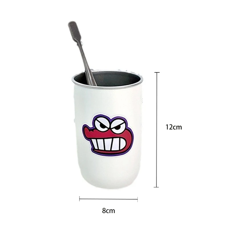 Picture 6: Brushing teeth, drinking water cup, cute and simple cartoon stainless steel couple teeth cup, student couple mouthwash cup