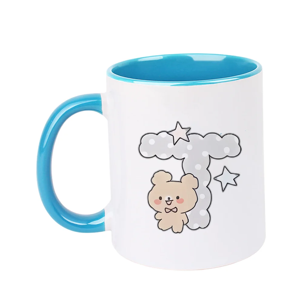 11oz Cute Bear Cloud Star Ceramic Coffee Mug Tableware for Home Party Birthday Holiday Present Christmas Family And Friends Birt