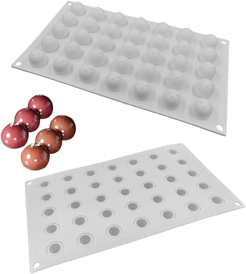 Goldbaking Silicone Ball Chocolate Bombs Mold Small 3D Sphere Candy Truffle Baking Tray Chocolate Mould Ice Jelly Pop Maker