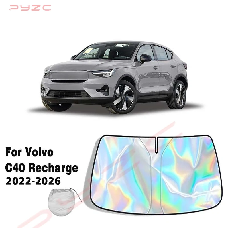 For Volvo C40 Recharge 2022-2026 Car Windshield Sunshade Cover Front Window Sun Shade Visor Auto Interior UV Protection