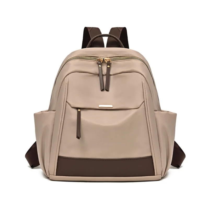 Ladies Fashion Backpack Lightweight Multi Pocket Wear Resistant Nylon Commuter Casual Daypack For School Daily Use
