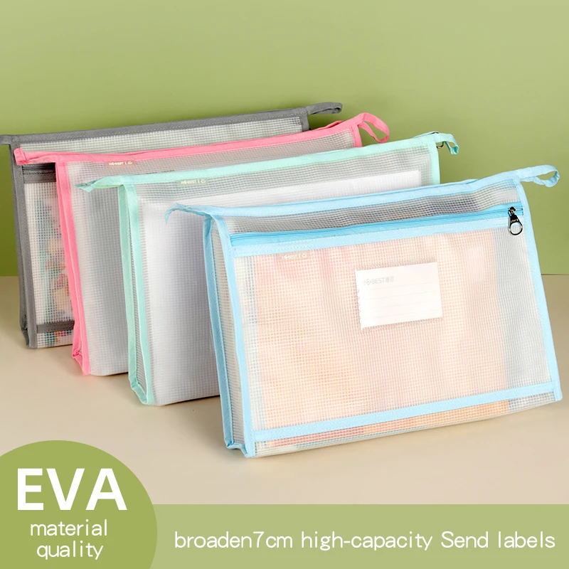 

Прочная водонепроницаемая прозрачная сумка на молнии из ЭВА для хранения документов формата A4