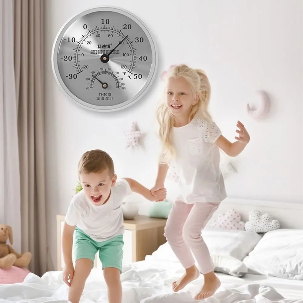 

Large Numbers Wall Hanging Thermometer Waterproof Mechanical Wireless Hygrometer Battery-Free Wall Mount Humidity Meter