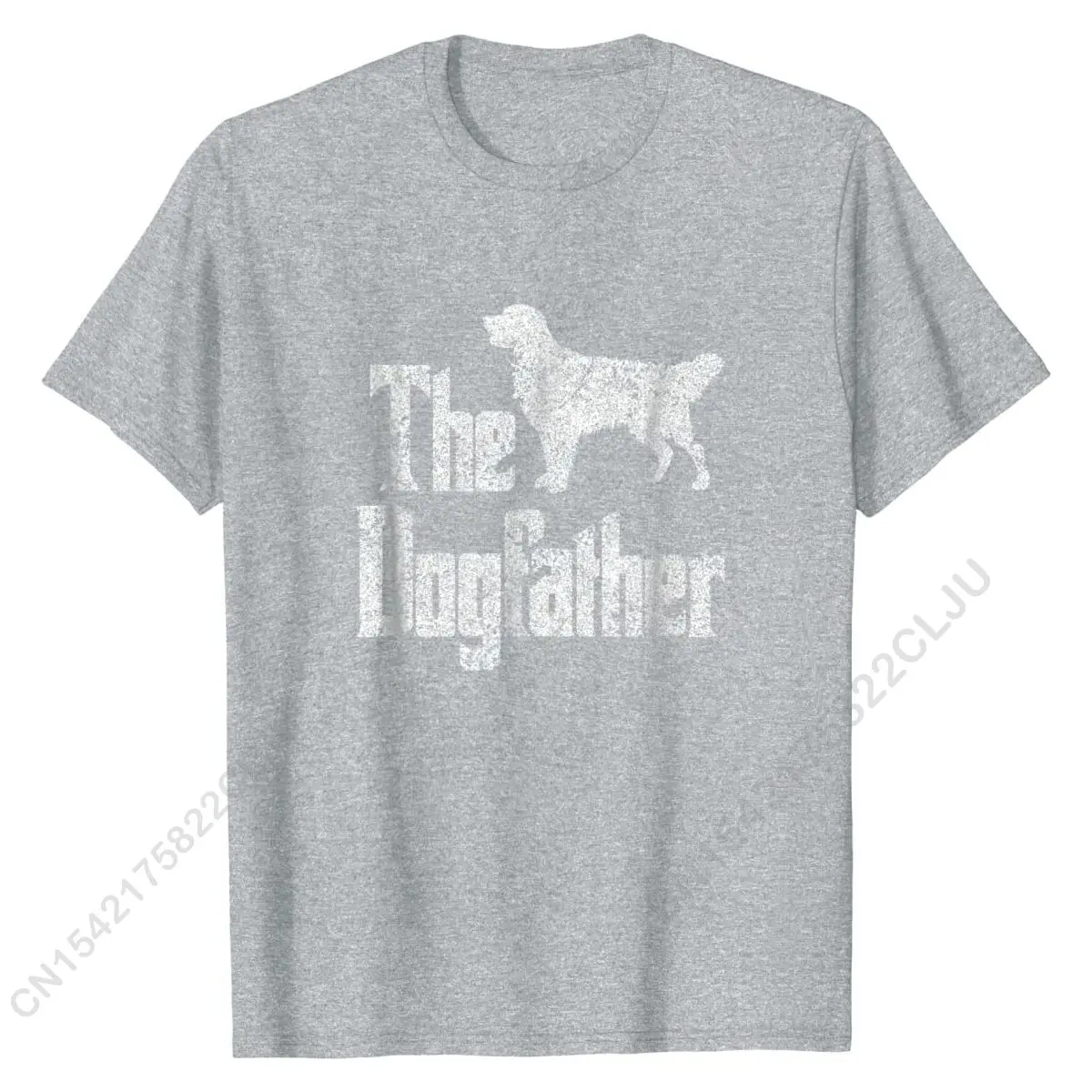 The Dogfather t-shirt, Golden Retriever silhouette, Dog Gift Cotton Tops Tees For Men Printed T Shirts Personalized Discount