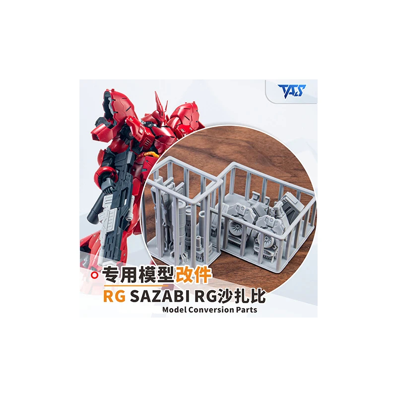 أجزاء تحويل نموذج مقطوعة مسبقًا من TasModel Pro محفورة لـ Rg 1/144 Msn-04 Sazabi مجموعة ألعاب هدية من الراتنج الأبيض