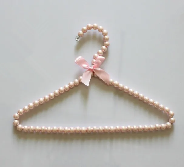 

Children's Style ! Top Quality Delicate White Pearl Hanger,Beads Plastic Hanger for Clothes (10 pieces/ Lot)