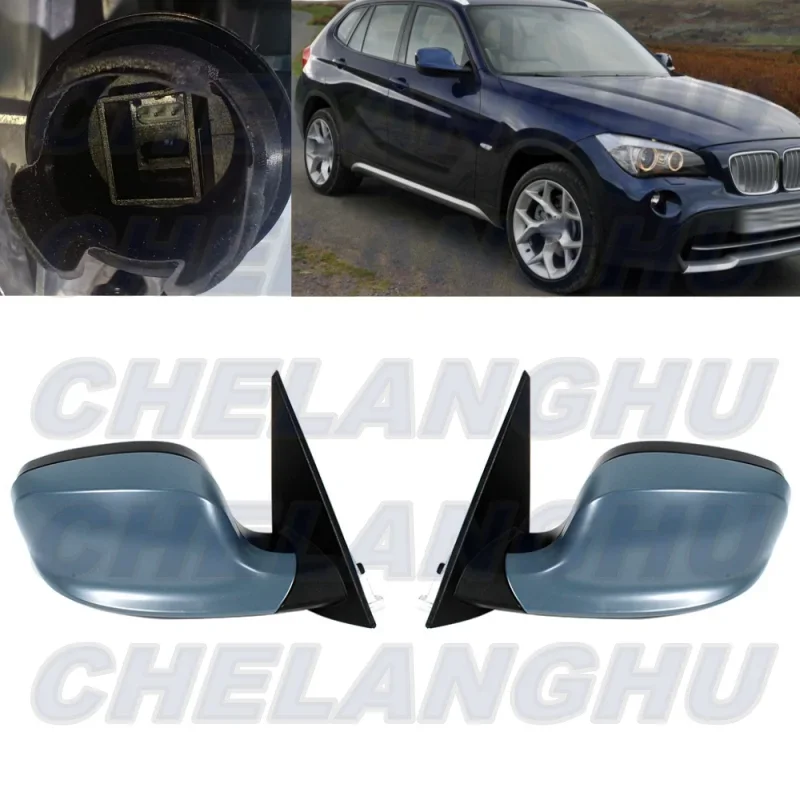 For BMW X1 E84 2009 2010 2011 2012 US Version 1 Pair 3 Pins Paintable Heated Power Adjust Memory Power Fold Mirror Assembly