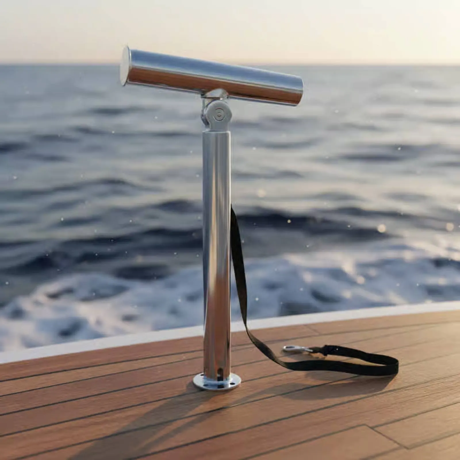 

Stainless Steel Rod Holder Long-Lasting Marine Fishing Pole Holder Boat Fishing Rod Rack Polished Finish Easy Install