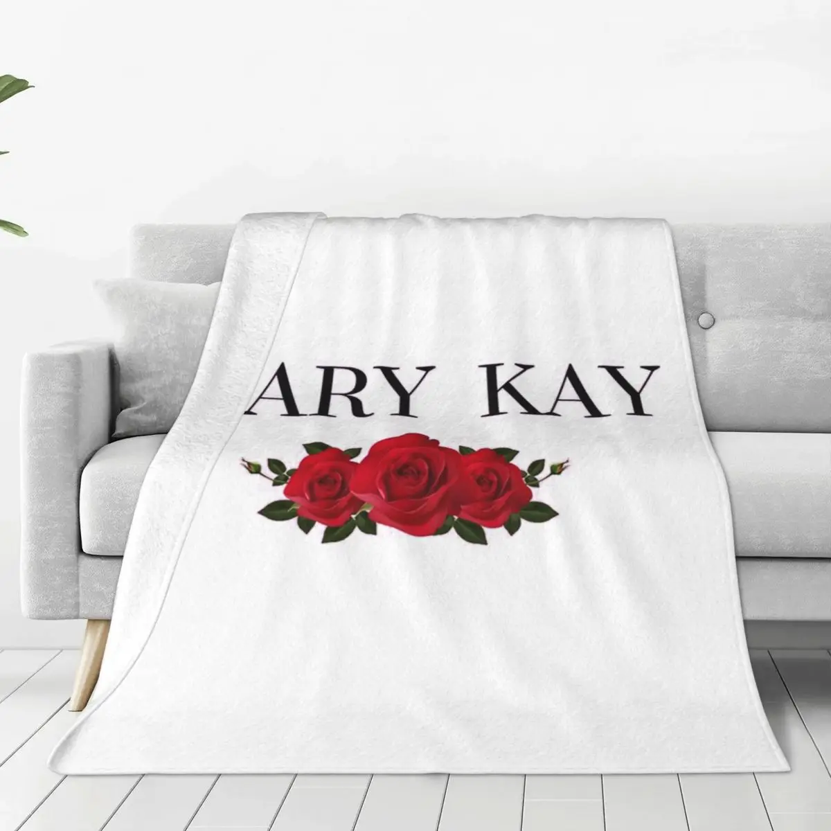 Mary Kay Roses Blanket Soft Warm Flannel Throw Blanket Plush for Bed Living room Picnic Travel Home Couch