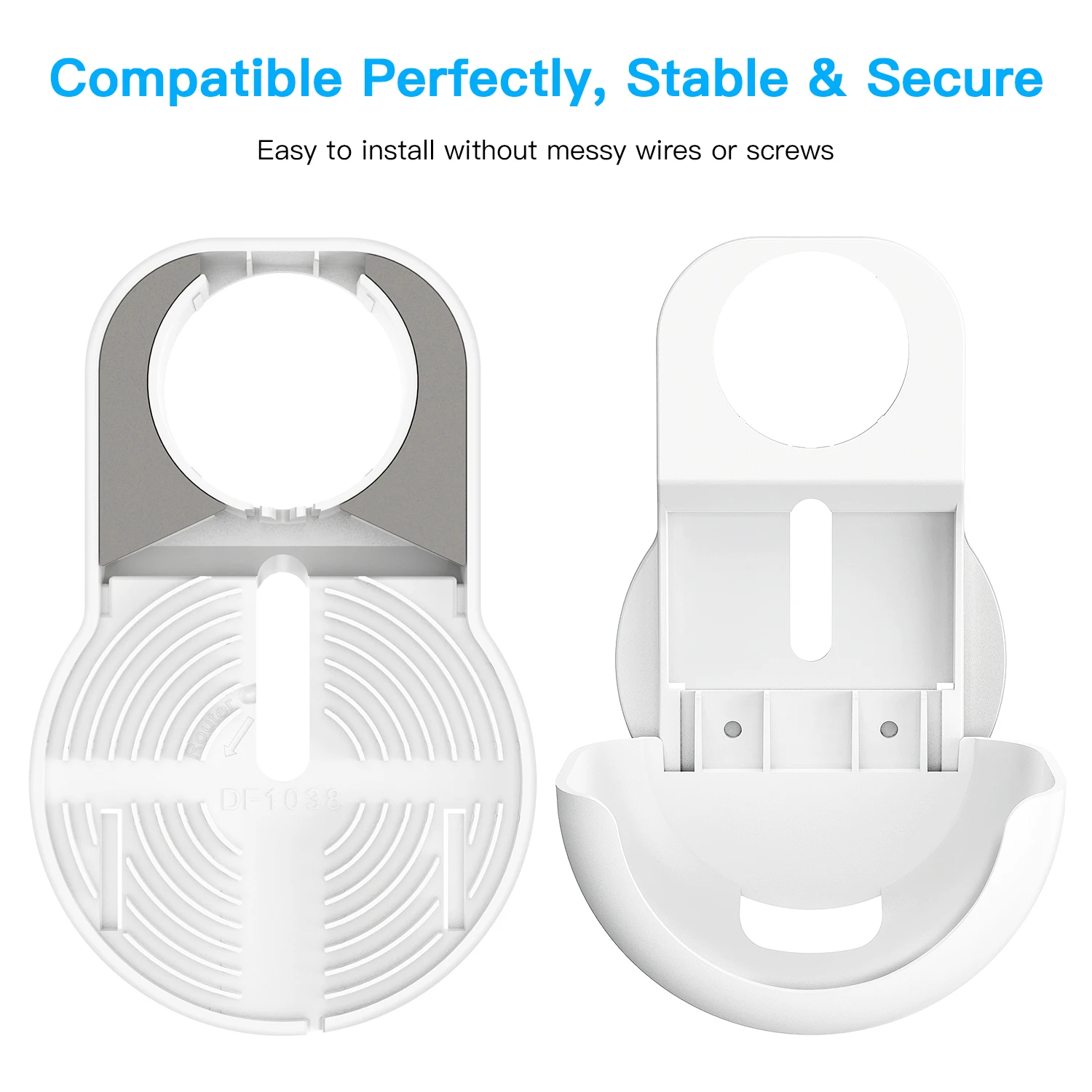 Outlet Wall Mount Holder Only for Nest WiFi Router Easy Installation and No Cord Clutter Holder Bracket No Screws White 1 Pack