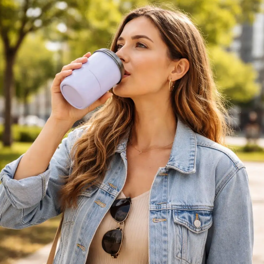 

Beverages Cup 255 ML Portable Pocket Cup Stainless Steel Leak Proof Vacuum Cup Double-layer with Lids Insulated Mug Kitchen