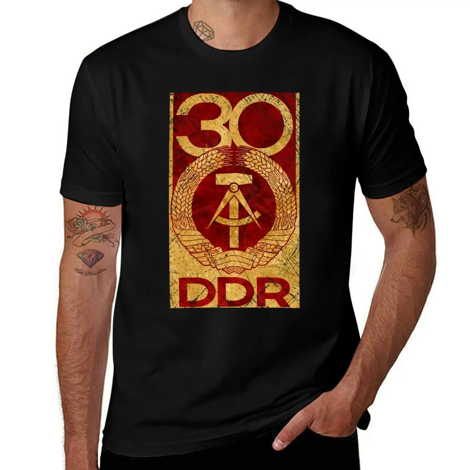 

T-Shirt man shirt shirt man plain 30 V01 Anniversary man t Vintage t Emblem shirt t cotton T-Shirt cotton DDR