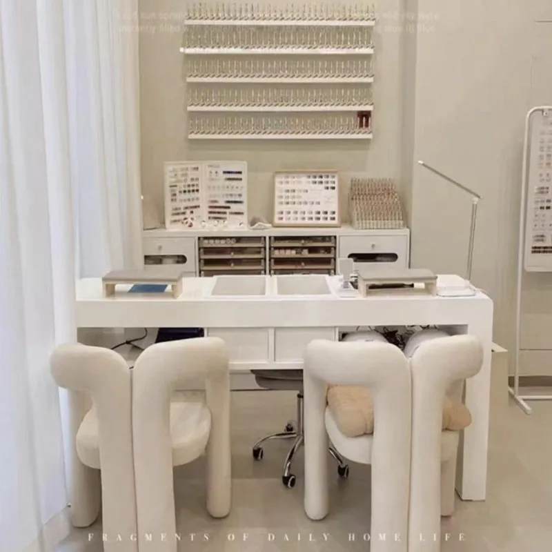 ميسا دي مانيكير كراسي التجميل الاستقبال مانيكير الجدول صالون مكتب مسمار التكنولوجيا اللوحي الغرور ماكياج مكتب Nageltisch