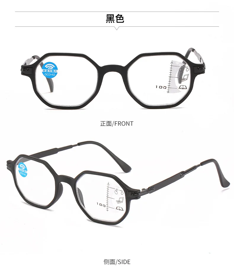 Multifokale Lesebrille +1,0 + 1,5 + 2,0 + 2,5 + 3,0 + 3,5 Anti-Blaulicht-Hyperopie-Brille Neutrale HD-Presbyopie-Brille – Detail 7