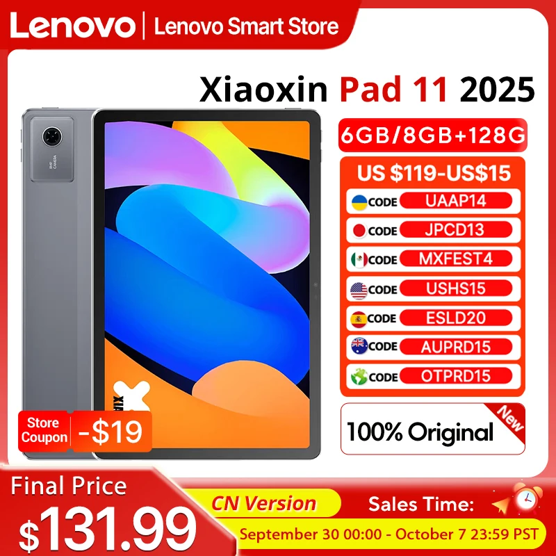 New Original Lenovo Xiaoxin Pad 11 2025 Tablet 11 inch 2.5K  Screen CN Version MediaTek Dimensity 6300 7040mAh Android PC Pad
