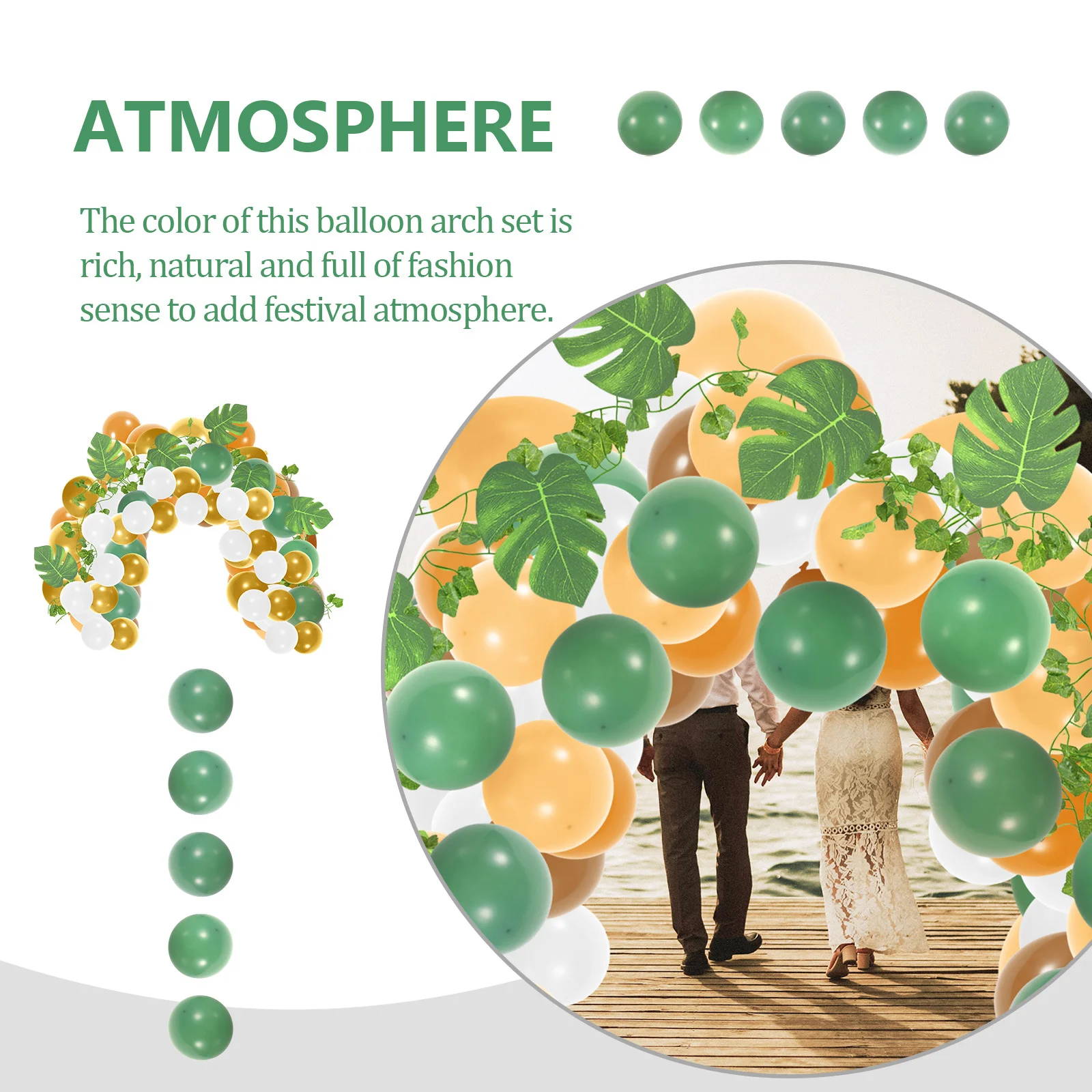 1 مجموعة بالون قوس الديكور بالونات الحفلات جارلاند كيت الألوان الغنية آمنة اللاتكس البلاستيك الكمال الصيف موضوع عيد ميلاد الزفاف