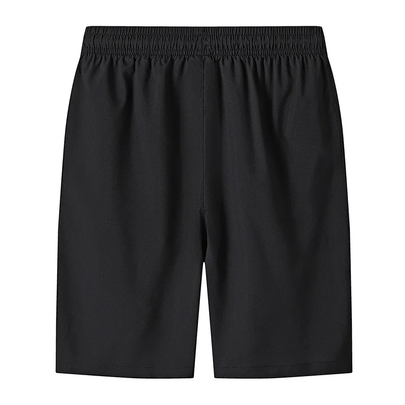 Shorts corrida secagem rápida para homens, calça casual com bolso, marca clássica, preta, verão, nova, 2023