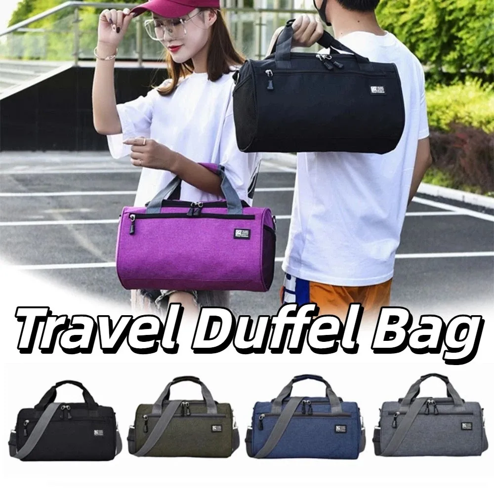 

Portable Travel Duffel Bag Crossbody Large Capacity Women's Fitness Handbag Durable Shoes Compartment Travel Luggage Bag