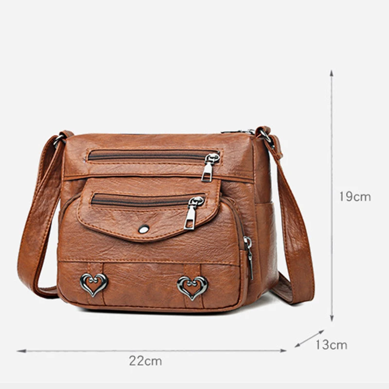 Fashionable And Versatile PU Soft Leather Women bag New Simple And Lightweight Shoulder Bag Crossbody Bag Casual Middle-aged Wom