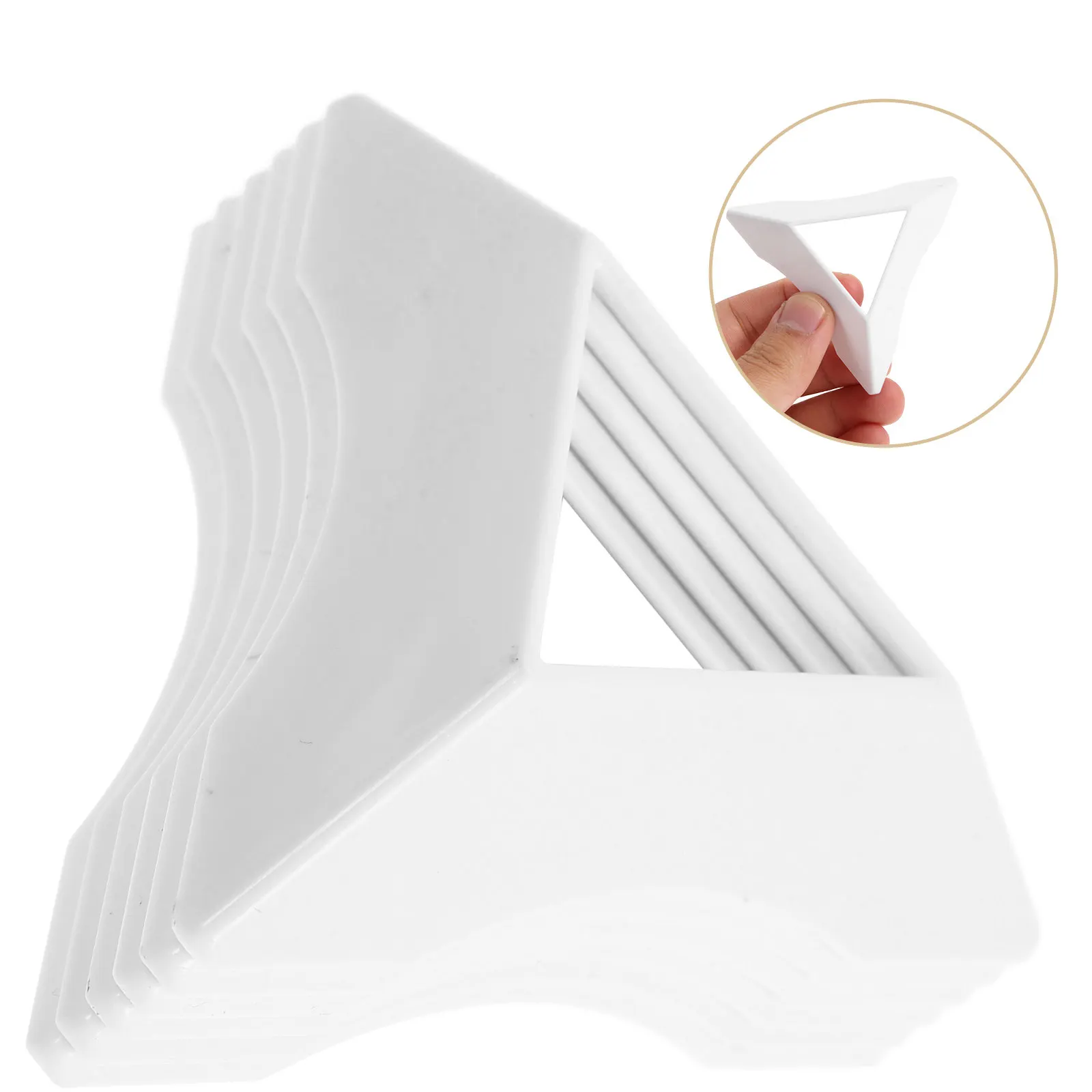 20Pcs Cube Tripod Stand Triangle Plastic Base Wear Resistant Steady Lightweight for Puzzle Cube Display Collection Desktop