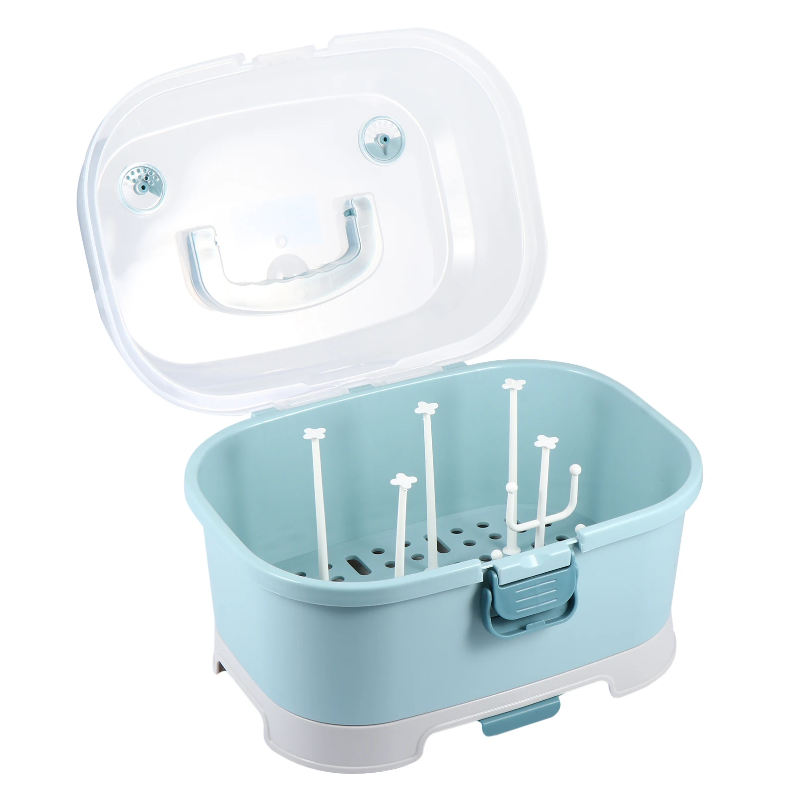 

1pc Milk Bottle Storage Box for Baby Milk Bottle Case Bottles Pacifiers Toys Fruits PP Dustproof Travel Dry Rack Container