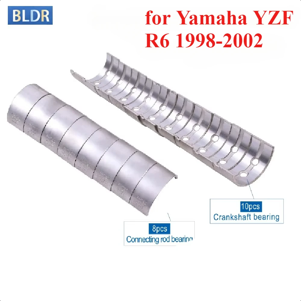 

18PCS 5EB-11416-00-00 Motorcycle Connecting Rod Crankshaft Main Bearing Kit for Yamaha YZF600 YZF 600 R6 1998-2002 YZF-R6