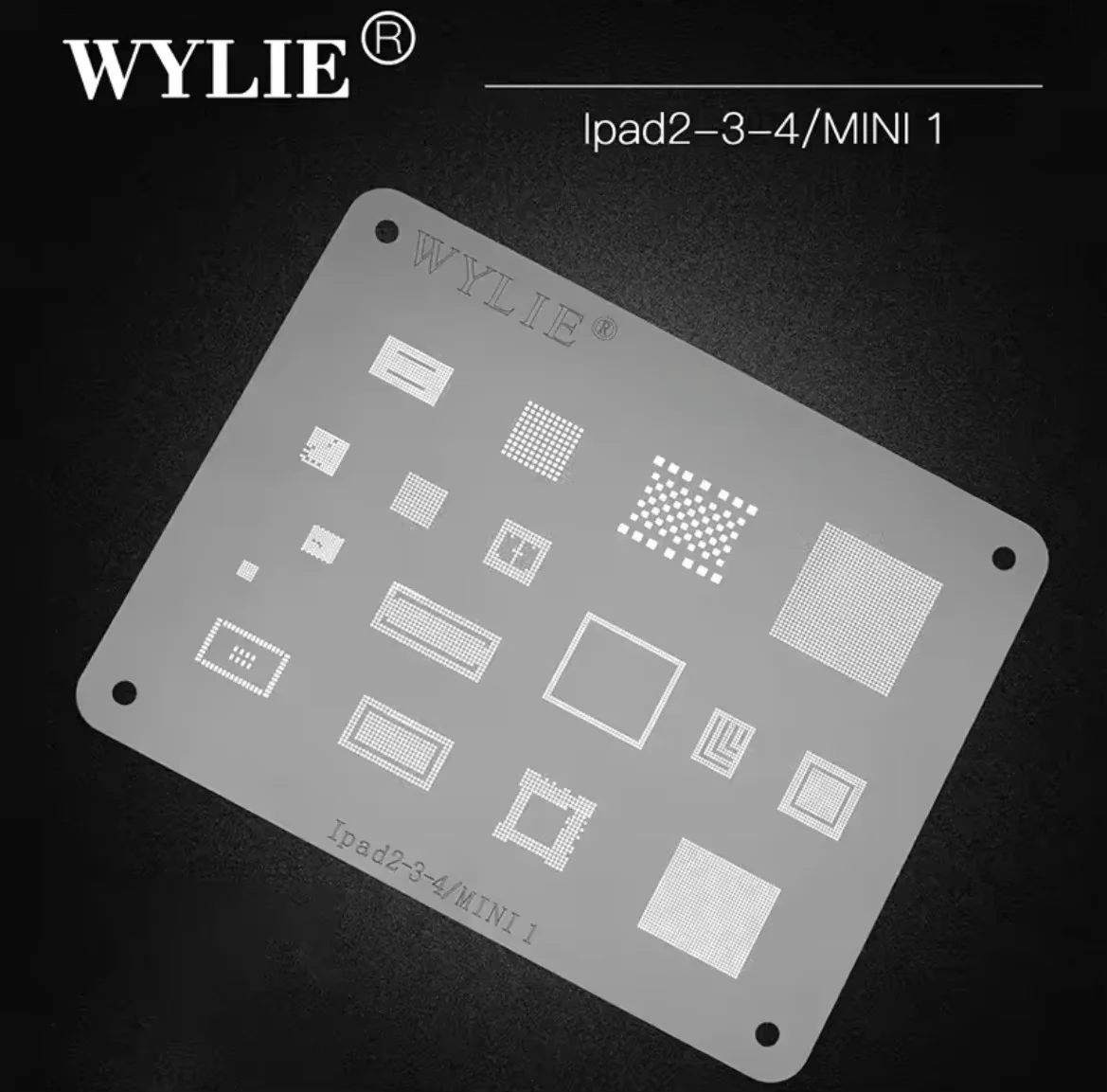 Wylie BGA Stencil Reballing Kit For iPad 1/2/3/4/5/6 Air/Air2 Pro 9.7/10.5/12.9/Mini CPU RAM Power WiFi IC Chip Repair Tool