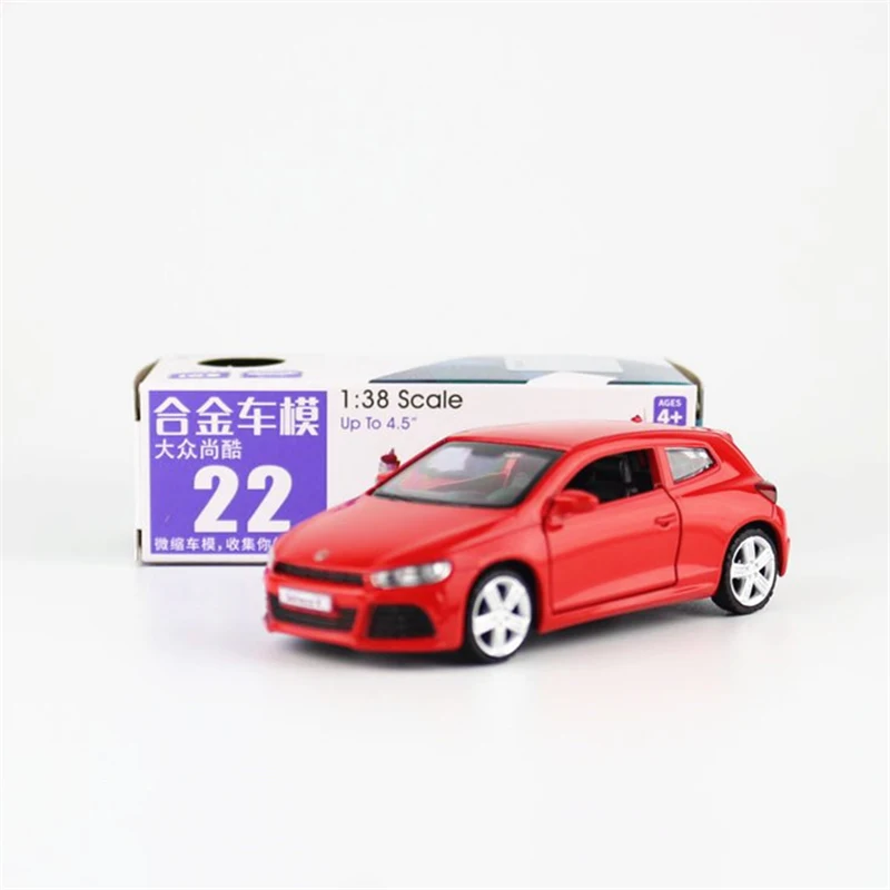 New 1:38 Scirocco Alloy Car Model Diecast Metal Toy Mini Vehicles Car Model Miniature Scale High Simulation Collection Kids Gift