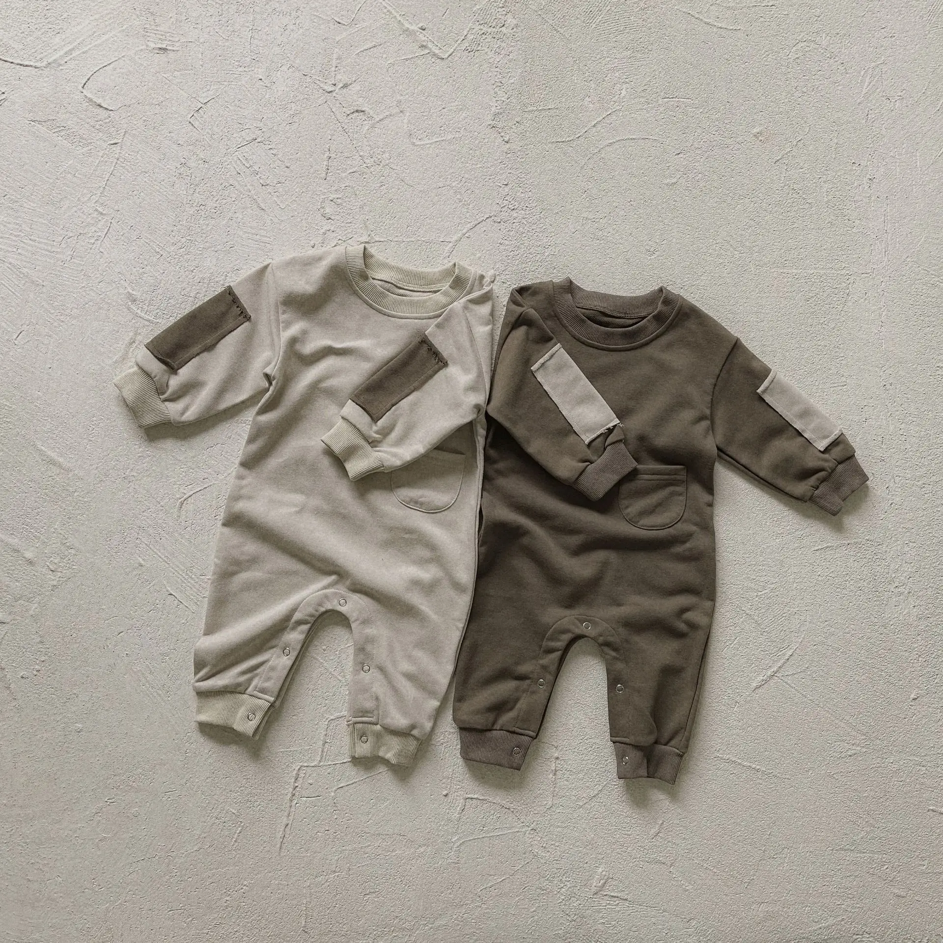 

2026 весенне-осенний комбинезон для новорожденных девочек в стиле пэчворк, боди для маленьких мальчиков с круглым вырезом, детские комбинезоны для маленьких мальчиков, комбинезон для мальчиков 0-1 лет