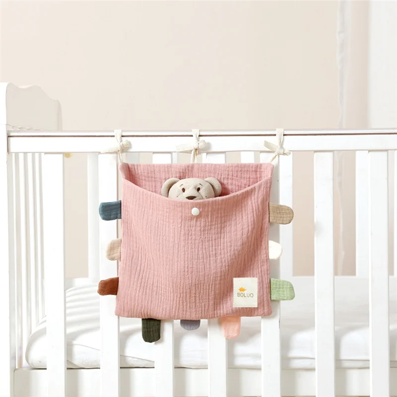 

FBIL-Baby Bed Side Organiser Cotton Bed Storage Bagessentials Storage Bag Baby Hanging Bag For Baby Nappy Toy Clothes