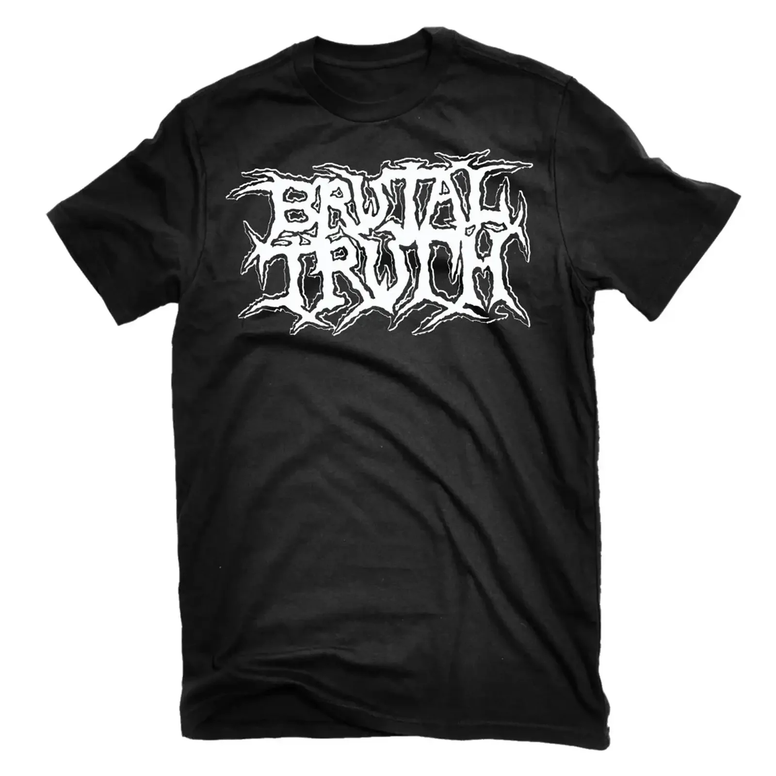 Brutal Truth 'Logo' Schwarz T Shirt US Import NEU amp OFFIZIELL vintage Washed designer clothes Versatile Unisex Slightly