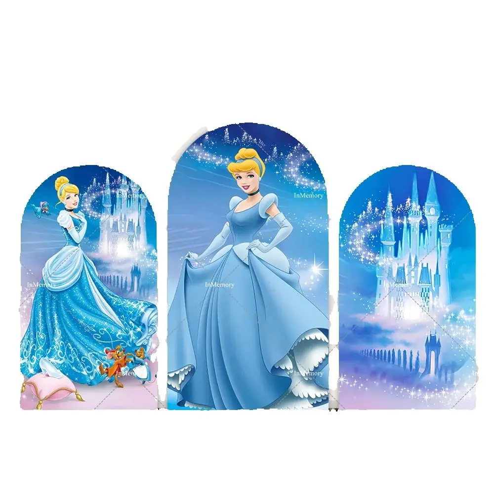 Castelo princesa cinderela arco capa parede pano de fundo para menina festa de aniversário decoração festa de casamento eventos fundo