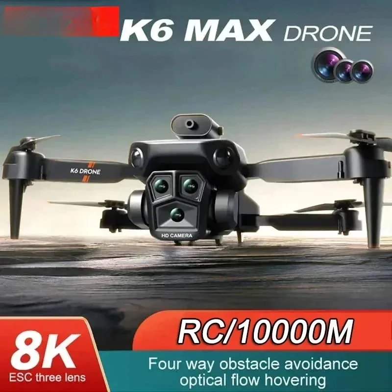 

K6 Max Drone 8K GPS Professinal Three Cameras Wide Angle Optical Flow Four-way Obstacle Avoidance Quadcopter