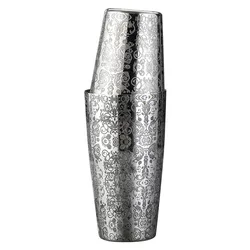 Roestvrijstalen Boston Shaker Tin Met Geëtste Patroon Cocktail Shaker Martini Shaker Drinkmixer Professionele Barman Kits