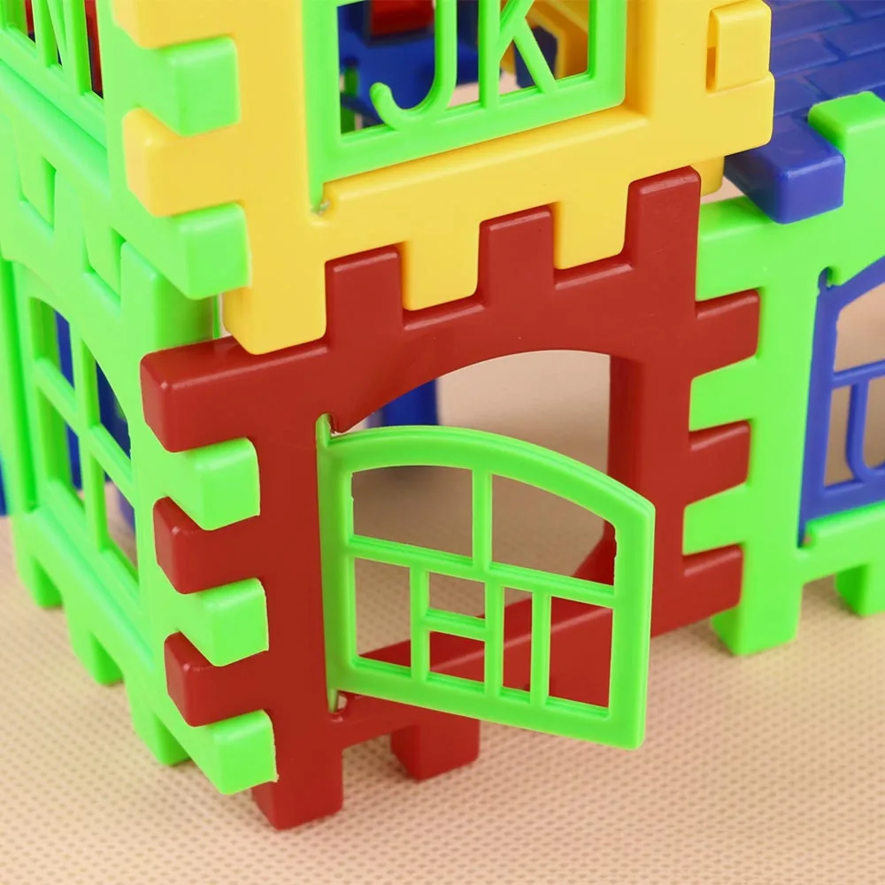 24-Piece Set of Plastic Building Blocks  Ideal DIY Gift Shapes Learning Toy for Kids Puzzles Brain Teasers