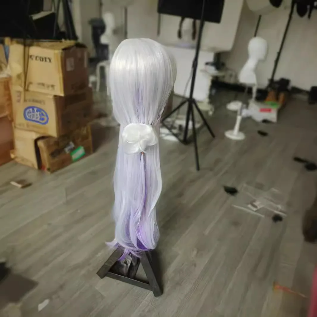 شعر مستعار اصطناعي طويل رقيق متموج كعكة الورد الطبيعية فروة الرأس تأثيري زي حفلة مقاومة للحرارة النساء #2