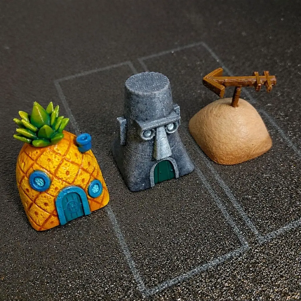 

Pineapple House Easter Island Moai Stone House Mechanical Keyboard Keycap Resin Custom Personalized Hand Painted Decor