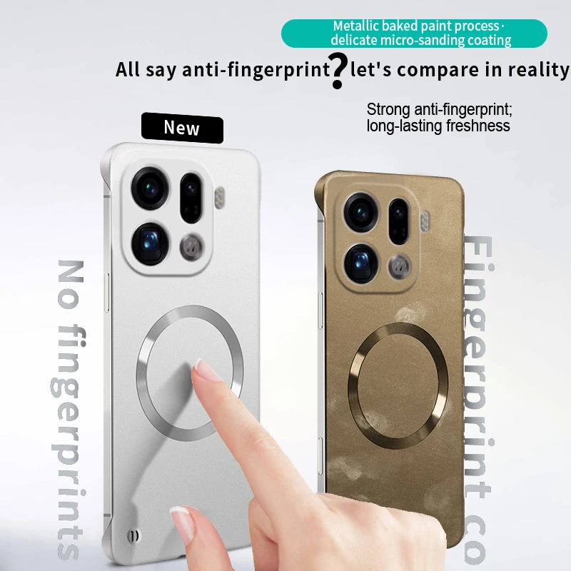 حافظة لهاتف OPPO Find X9 Pro غطاء مغناطيسي فاخر بدون حدود لهاتف OPPO Find X9 Pro ممتص للصدمات Funda