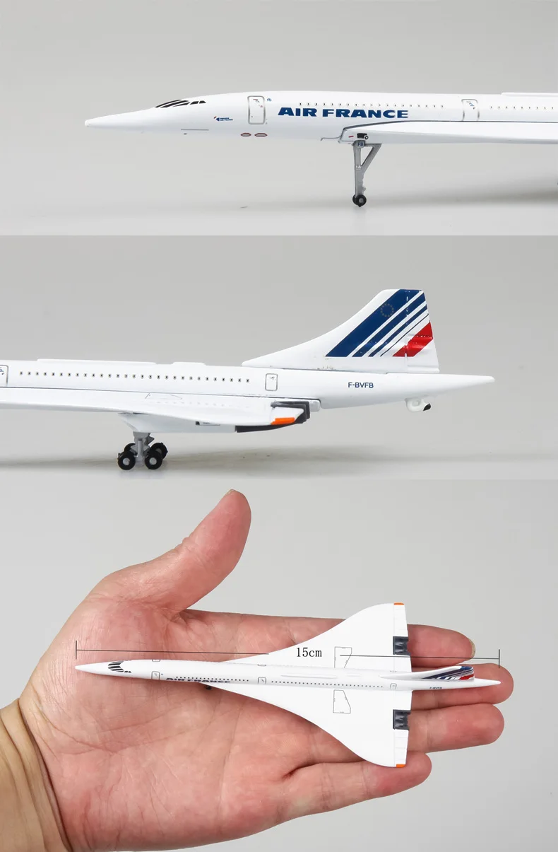 1:400 Scale Model Concorde Air France Airplane 1976-2003 Airliner