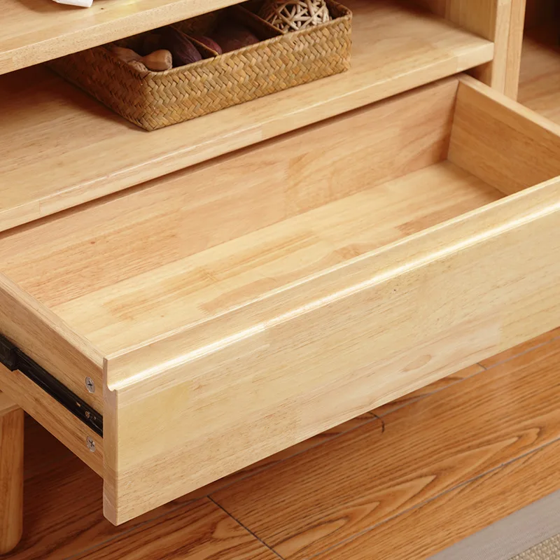 Nordic pure solid wood bookcase modern simple study storage rack simple wooden storage Japanese creative children's bookshelf