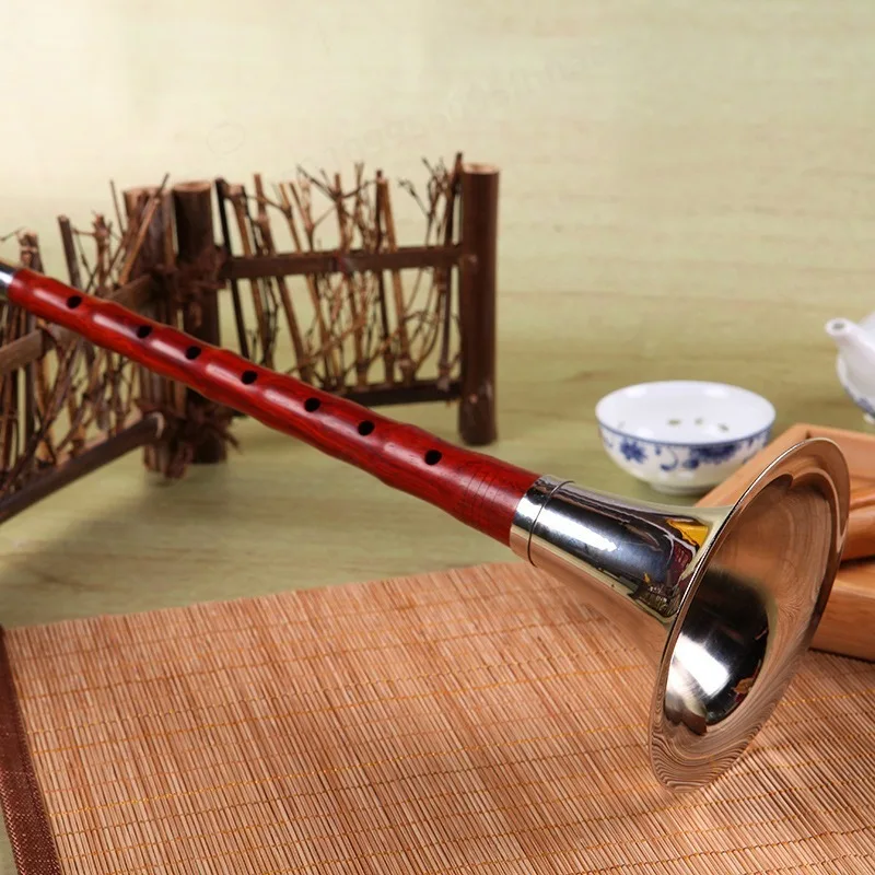 Huali Wood Suona Traditional Wind Musical Instrument Key A B C D E F G For Performance Practice