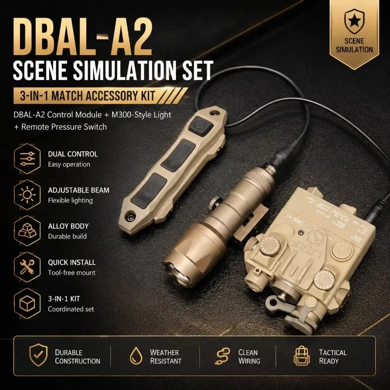 Adjustable Red‑Green Beam Position Locator & M300‑M600 Flashlight, Double Mouse‑tail Switch Accessory Combo