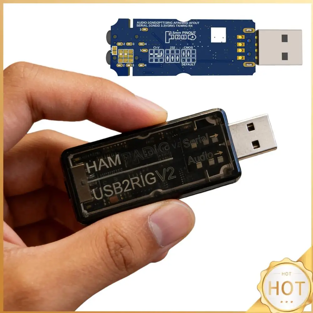 

USB2RIG V2 Radio Sound Adapter Supporting PTT Control USB Audio Adapters Amateur Radio Adapter Compatible with Multiple Radios